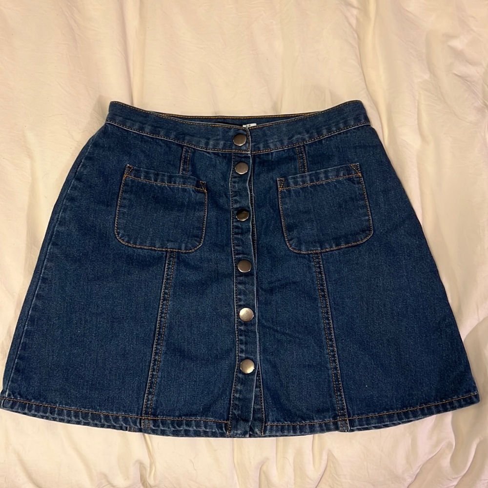 BDG Urban Outfitters Denim Button Down Mini Skirt- Size Small